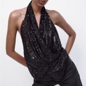 NWT: zara sequin top